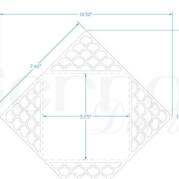 Intra απο ξύλο plywood  Χρώμα wenge 3mm-4mm πάχος - Πρόσκληση κάρτας τετράπτυχης ζυγαριάς ψαριού Δίασταση 20x20 cm INTRAFABR-33199292 - Image 2