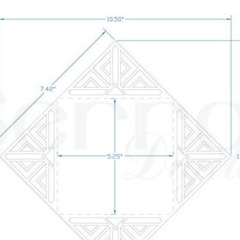 Intra απο ξύλο plywood  Χρώμα wenge 3mm-4mm πάχος - Τετραπλό πρόσκληση γεωμετρικής κάρτας Δίασταση 20x20 cm INTRAFABR-111444417 - Image 2