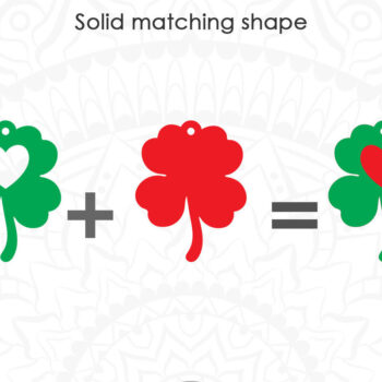 Intra απο ξύλο plywood  Χρώμα wenge 3mm-4mm πάχος - Τετράφυλλα σκουλαρίκια τριφύλλι , Shamrock Δίασταση 3x3 cm INTRAFABR-84618836 - Image 3