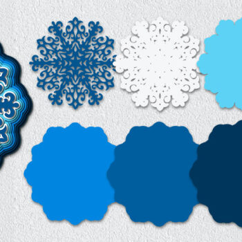 Intra απο ξύλο plywood Χρώμα wenge 3mm-4mm πάχος - Τέσσερις πολυστρωματικές νιφάδες χιονιού Δίασταση 4167x4167 cm INTRAFABR-47554636 - Image 5