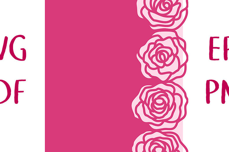 Intra απο ξύλο plywood  Χρώμα wenge 3mm-4mm πάχος - Κάρτα με δαντέλα με δαντέλα τέσσερα τριαντάφυλλα Cut file Δίασταση 7x5 cm INTRAFABR-105512981