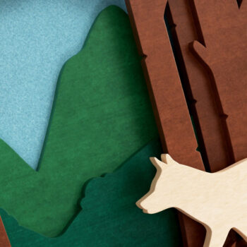 Intra απο ξύλο plywood  Χρώμα wenge 3mm-4mm πάχος - αποκοπής 3D Layered Fox Δίασταση 20x25 cm INTRAFABR-102113396 - Image 3