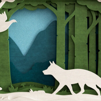 Intra απο ξύλο plywood  Χρώμα wenge 3mm-4mm πάχος - αποκοπής 3D Layered Fox Δίασταση 20x25 cm INTRAFABR-102113396 - Image 5