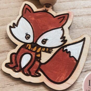 Intra απο ξύλο plywood  Χρώμα wenge 3mm-4mm πάχος - αποκοπής ετικετών με χάντρες Fox Garland Δίασταση 30x20 cm INTRAFABR-102113186 - Image 3