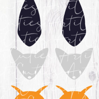 Intra απο ξύλο plywood Χρώμα wenge 3mm-4mm πάχος - Πρότυπο σκουλαρίκια αλεπού Δίασταση 3x3 cm INTRAFABR-45792251 - Image 3