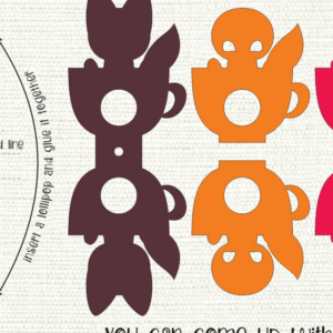 Intra απο ξύλο plywood  Χρώμα wenge 3mm-4mm πάχος - Αλεπού σε ένα φλιτζάνι | Θήκη για γλειφιτζούρι Δίασταση 20x20 cm INTRAFABR-52769076