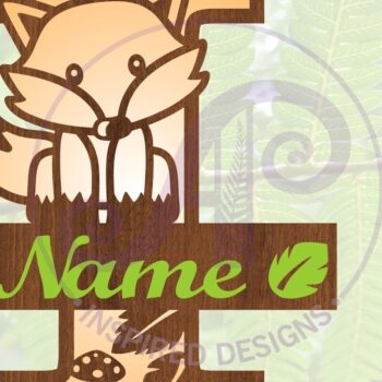 Intra απο ξύλο plywood  Χρώμα wenge 3mm-4mm πάχος - Fox Monogram Letter I Cut Δίασταση 30x20 cm INTRAFABR-83948478 - Image 1