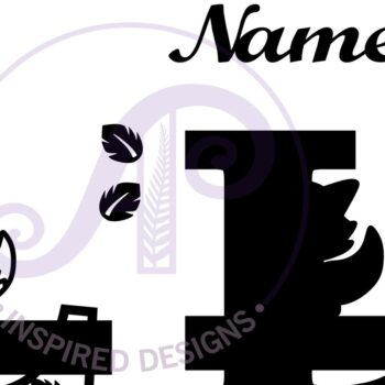 Intra απο ξύλο plywood  Χρώμα wenge 3mm-4mm πάχος - Fox Monogram Letter L Cut File Δίασταση 30x20 cm INTRAFABR-105135881 - Image 2