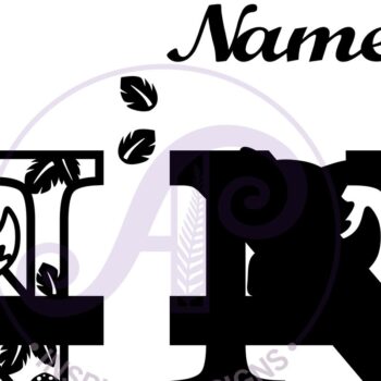 Intra απο ξύλο plywood  Χρώμα wenge 3mm-4mm πάχος - Fox Monogram Letter N Cut File Δίασταση 30x20 cm INTRAFABR-105604657 - Image 2