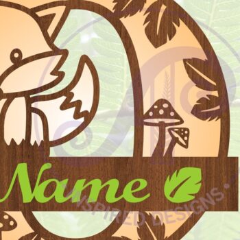 Intra απο ξύλο plywood  Χρώμα wenge 3mm-4mm πάχος - Fox Monogram Letter O Cut File Δίασταση 30x20 cm INTRAFABR-83310863 - Image 1