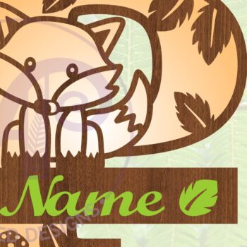 Intra απο ξύλο plywood  Χρώμα wenge 3mm-4mm πάχος - Fox Monogram Letter P Cut File Δίασταση 30x20 cm INTRAFABR-82756803 - Image 1