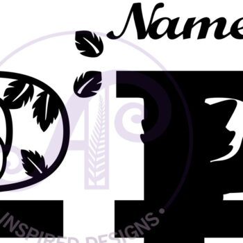 Intra απο ξύλο plywood  Χρώμα wenge 3mm-4mm πάχος - Fox Monogram Letter P Cut File Δίασταση 30x20 cm INTRAFABR-82756803 - Image 2