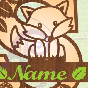 Intra απο ξύλο plywood  Χρώμα wenge 3mm-4mm πάχος - αποκοπής μονογράμματος Fox Letter S Δίασταση 30x20 cm INTRAFABR-85979367