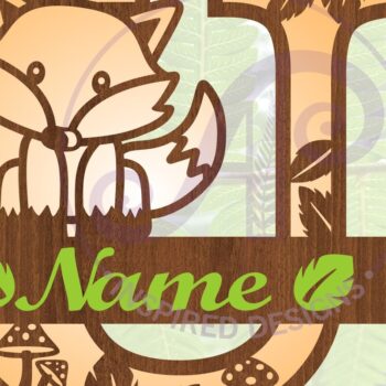 Intra απο ξύλο plywood  Χρώμα wenge 3mm-4mm πάχος - αποκοπής μονογράμματος Fox Letter U Δίασταση 30x20 cm INTRAFABR-81733313 - Image 1