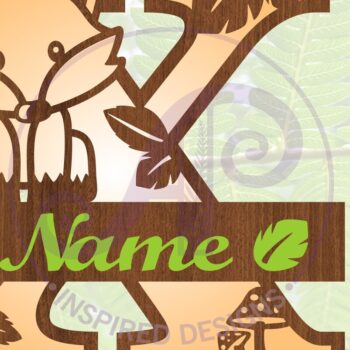 Intra απο ξύλο plywood  Χρώμα wenge 3mm-4mm πάχος - Fox Monogram Letter X Cut Δίασταση 30x20 cm INTRAFABR-105588720 - Image 1