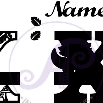 Intra απο ξύλο plywood  Χρώμα wenge 3mm-4mm πάχος - Fox Monogram Letter X Cut Δίασταση 30x20 cm INTRAFABR-105588720 - Image 2