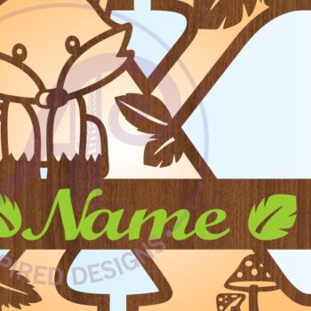 Intra απο ξύλο plywood  Χρώμα wenge 3mm-4mm πάχος - Fox Monogram Letter X Cut Δίασταση 30x20 cm INTRAFABR-105588720 - Image 3