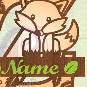 Intra απο ξύλο plywood  Χρώμα wenge 3mm-4mm πάχος - Fox Monogram Letter Z Cut File Δίασταση 30x20 cm INTRAFABR-105589195 - Image 1