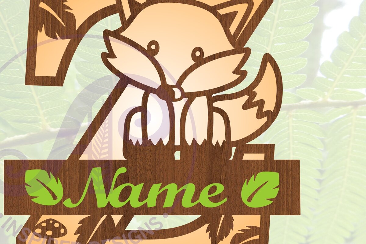 Intra απο ξύλο plywood  Χρώμα wenge 3mm-4mm πάχος - Fox Monogram Letter Z Cut File Δίασταση 30x20 cm INTRAFABR-105589195