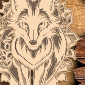 Intra απο ξύλο plywood  Χρώμα wenge 3mm-4mm πάχος - Fox Multilayer 3D /Fox 3D Mandala Δίασταση 30x30 cm INTRAFABR-105588909