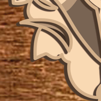 Intra απο ξύλο plywood  Χρώμα wenge 3mm-4mm πάχος - Fox Multilayer 3D /Fox 3D Mandala Δίασταση 30x30 cm INTRAFABR-105588909 - Image 5