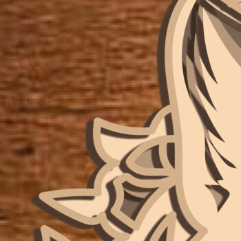 Intra απο ξύλο plywood  Χρώμα wenge 3mm-4mm πάχος - Fox Multilayer 3D /Fox 3D Mandala Δίασταση 30x30 cm INTRAFABR-105588909 - Image 8