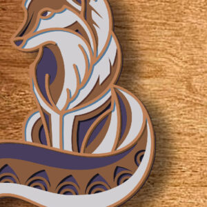 Intra απο ξύλο plywood  Χρώμα wenge 3mm-4mm πάχος - Fox Multilayer 3D /Fox 3D Mandala Δίασταση 30x30 cm INTRAFABR-84385488