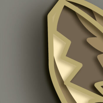 Intra απο ξύλο plywood  Χρώμα wenge 3mm-4mm πάχος - Fox Multilayer 3D /Fox 3D Mandala/Las Δίασταση 30x30 cm INTRAFABR-84385544 - Image 9