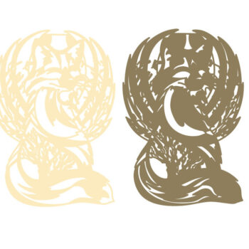 Intra απο ξύλο plywood  Χρώμα wenge 3mm-4mm πάχος - Fox Multilayer /Fox 3D Mandala/Laser Δίασταση 30x30 cm INTRAFABR-80252202 - Image 2