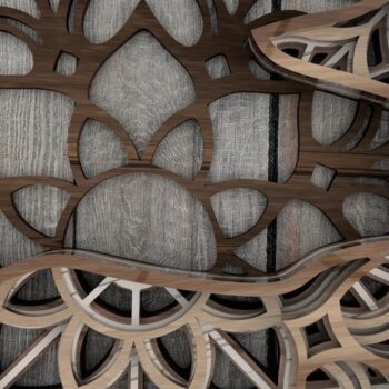 Intra απο ξύλο plywood Χρώμα wenge 3mm-4mm πάχος - Fox Multilayered Mandala Δίασταση 30x30 cm INTRAFABR-80252421 - Image 4