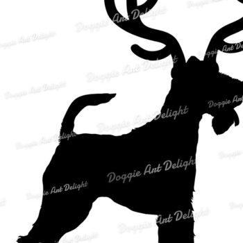 Intra απο ξύλο plywood  Χρώμα wenge 3mm-4mm πάχος - Fox Terrier Christmas Dog Τάρανδος Δίασταση 15x15 cm INTRAFABR-86051491 - Image 2