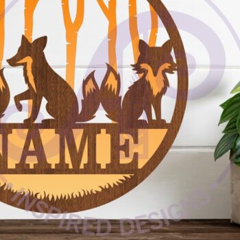 Intra απο ξύλο plywood  Χρώμα wenge 3mm-4mm πάχος - Πινακίδα ονόματος Fox Two Layer Δίασταση 30x20 cm INTRAFABR-84621685 - Image 1