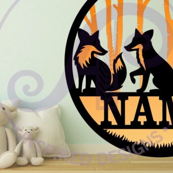 Intra απο ξύλο plywood  Χρώμα wenge 3mm-4mm πάχος - Πινακίδα ονόματος Fox Two Layer Δίασταση 30x20 cm INTRAFABR-84621685 - Image 2