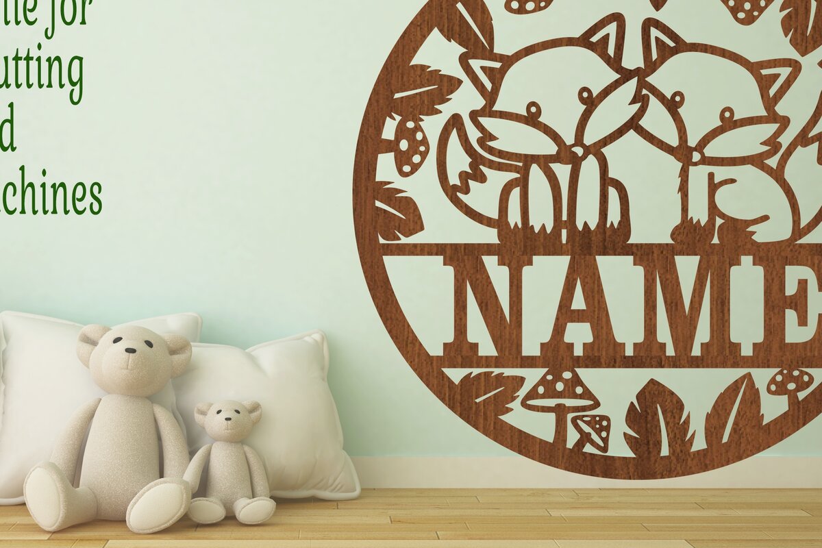 Intra απο ξύλο plywood  Χρώμα wenge 3mm-4mm πάχος - Foxes Name Cut File Δίασταση 30x20 cm INTRAFABR-109240315