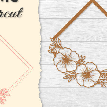 Intra απο ξύλο plywood  Χρώμα wenge 3mm-4mm πάχος - Κορνίζα Flower Δίασταση 20x25 cm INTRAFABR-107385995 - Image 1