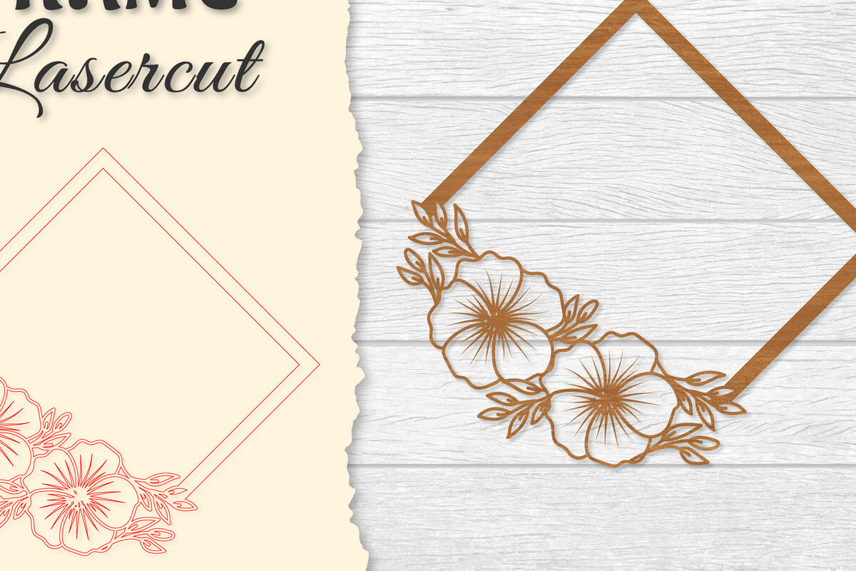 Intra απο ξύλο plywood  Χρώμα wenge 3mm-4mm πάχος - Κορνίζα Flower Δίασταση 20x25 cm INTRAFABR-107385995