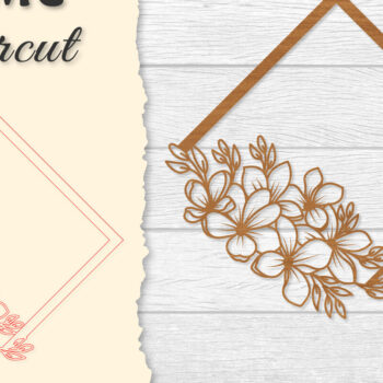 Intra απο ξύλο plywood  Χρώμα wenge 3mm-4mm πάχος - Κορνίζα Flower Δίασταση 20x25 cm INTRAFABR-49334848 - Image 1