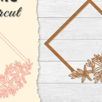 Intra απο ξύλο plywood  Χρώμα wenge 3mm-4mm πάχος - Κορνίζα Flower Δίασταση 20x25 cm INTRAFABR-48455712 - Image 1