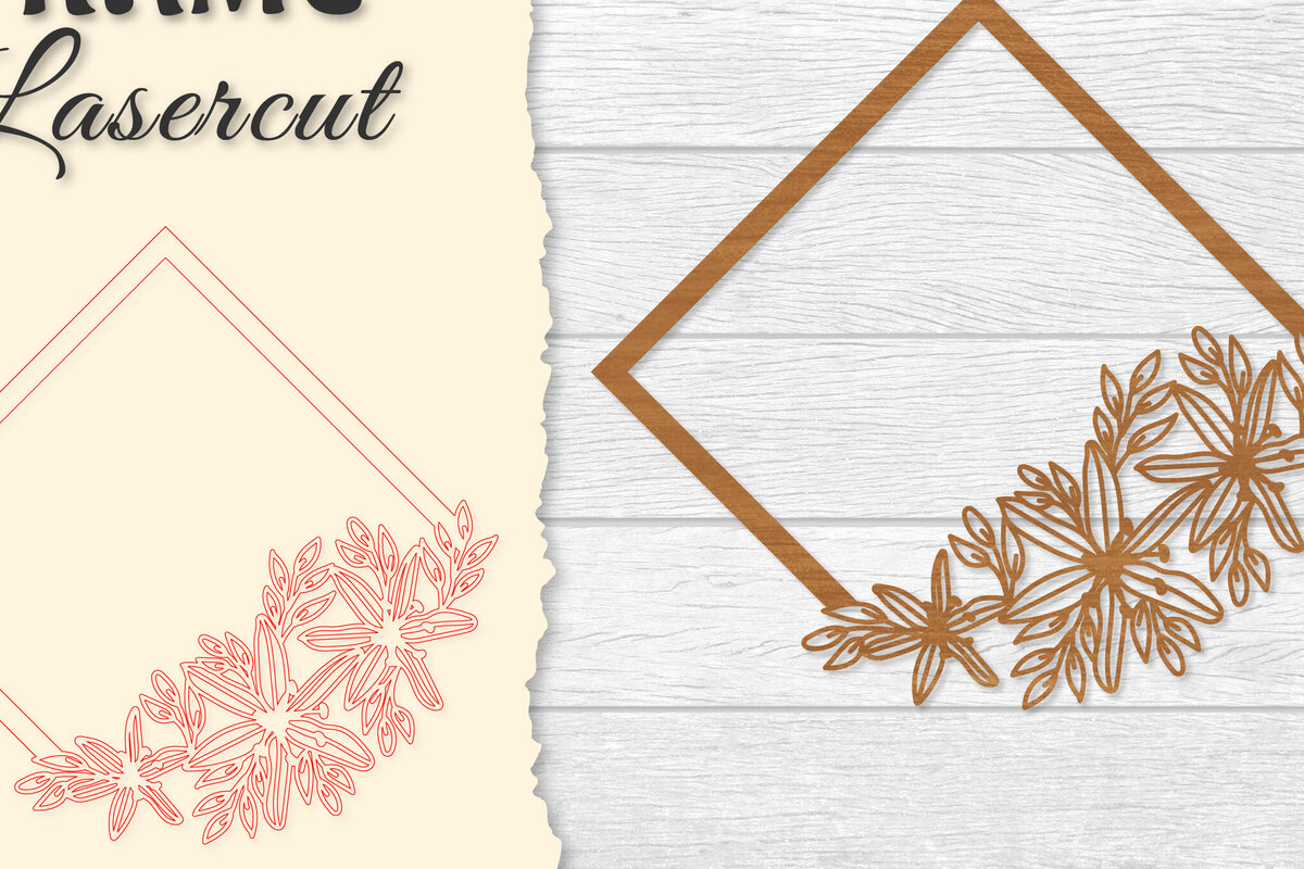 Intra απο ξύλο plywood  Χρώμα wenge 3mm-4mm πάχος - Κορνίζα Flower Δίασταση 20x25 cm INTRAFABR-48455712