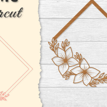 Intra απο ξύλο plywood  Χρώμα wenge 3mm-4mm πάχος - Κορνίζα Flower Δίασταση 20x25 cm INTRAFABR-104808755 - Image 1