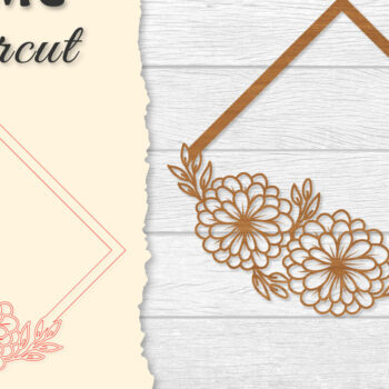 Intra απο ξύλο plywood  Χρώμα wenge 3mm-4mm πάχος - Κορνίζα Flower Δίασταση 20x25 cm INTRAFABR-104802881 - Image 1