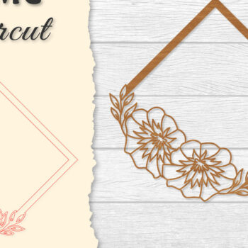 Intra απο ξύλο plywood  Χρώμα wenge 3mm-4mm πάχος - Κορνίζα Flower Δίασταση 20x25 cm INTRAFABR-104807972 - Image 1