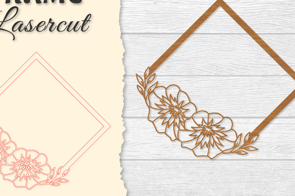 Intra απο ξύλο plywood  Χρώμα wenge 3mm-4mm πάχος - Κορνίζα Flower Δίασταση 20x25 cm INTRAFABR-104807972