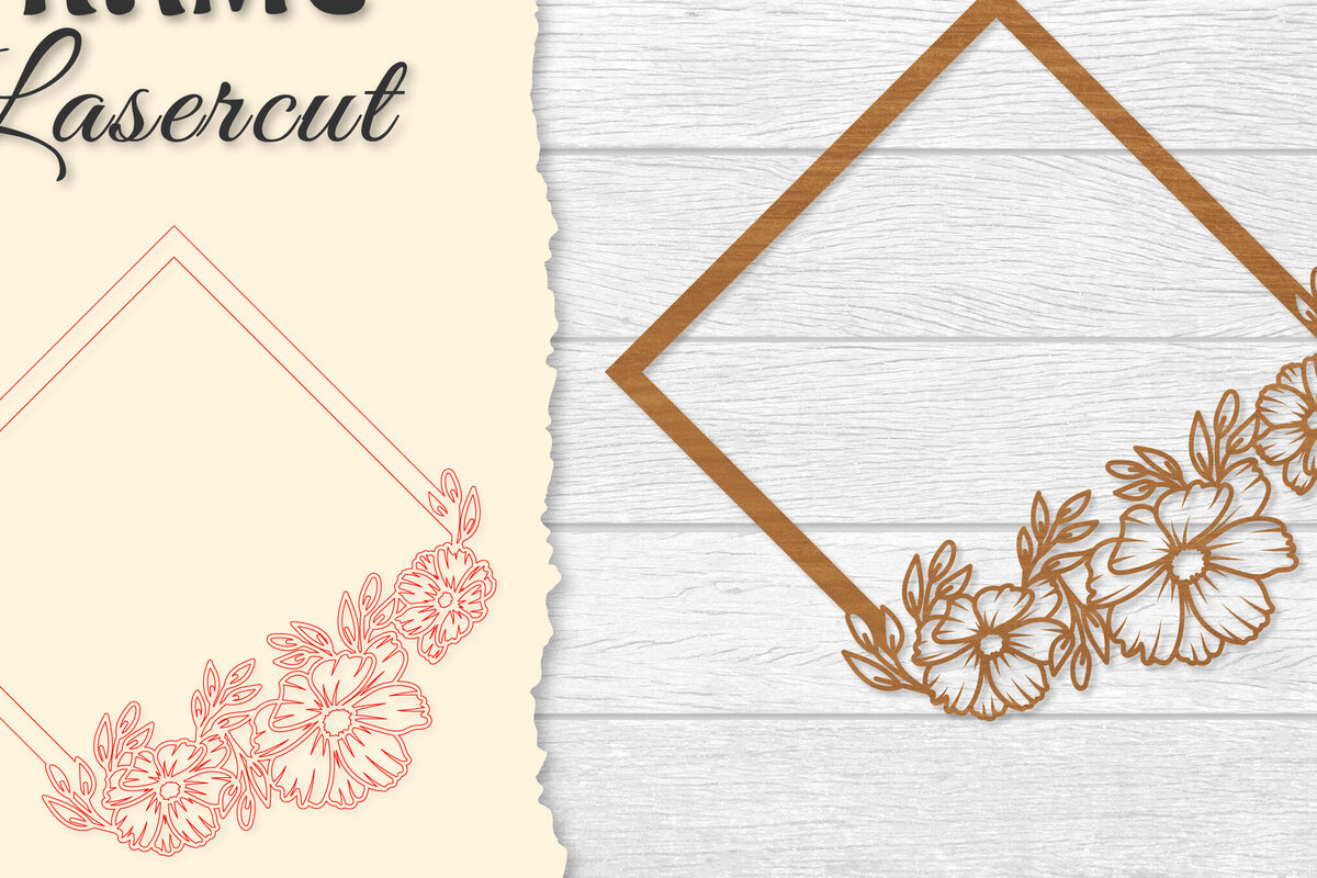 Intra απο ξύλο plywood  Χρώμα wenge 3mm-4mm πάχος - Κορνίζα Flower Δίασταση 20x25 cm INTRAFABR-104808063