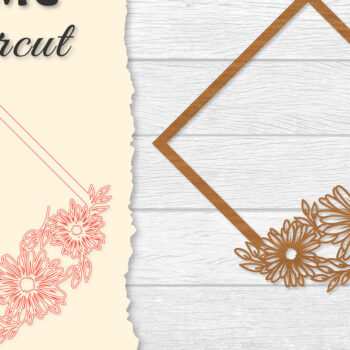 Intra απο ξύλο plywood  Χρώμα wenge 3mm-4mm πάχος - Κορνίζα Flower Δίασταση 20x25 cm INTRAFABR-104739771 - Image 1