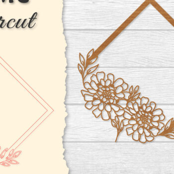 Intra απο ξύλο plywood  Χρώμα wenge 3mm-4mm πάχος - Κορνίζα Flower Δίασταση 20x25 cm INTRAFABR-108845524 - Image 1