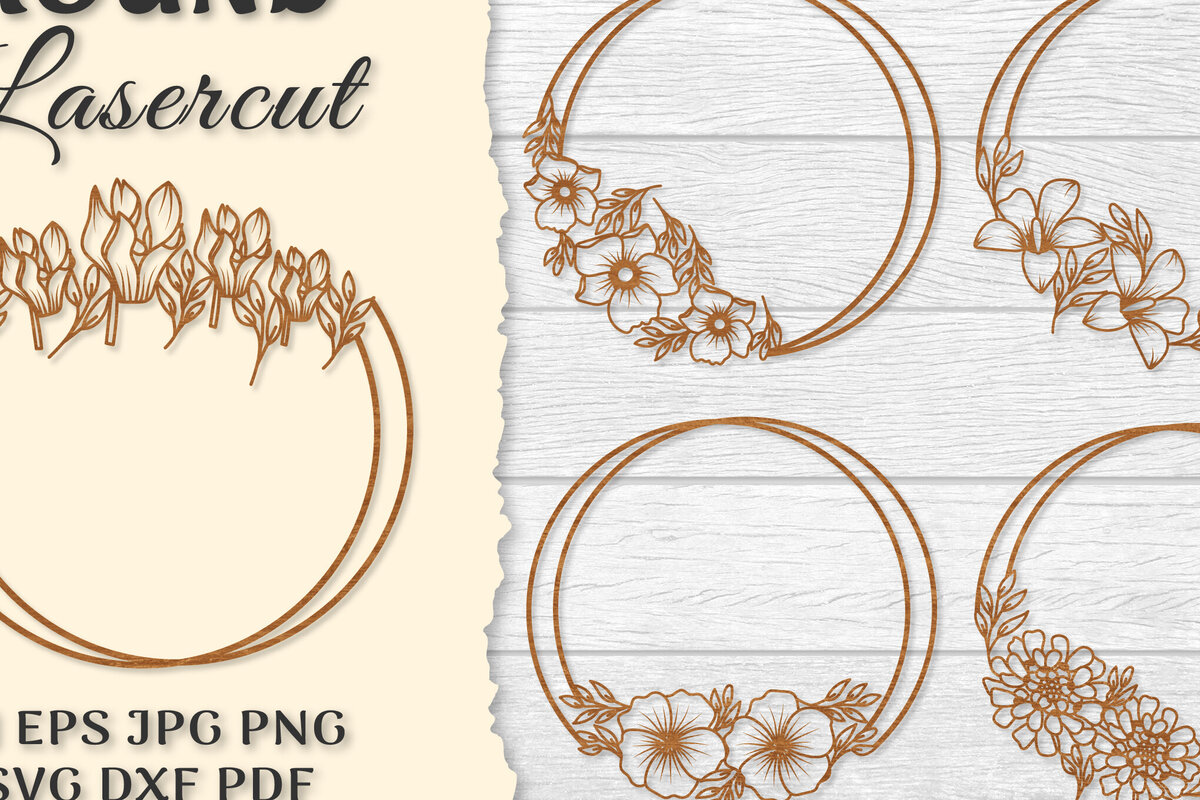 Intra απο ξύλο plywood  Χρώμα wenge 3mm-4mm πάχος - Πλαίσιο Λουλούδι Στρογγυλά ΔΕΜΑΤΑ κοπής με λέιζερ Δίασταση 20x20 cm INTRAFABR-106434984