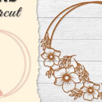 Intra απο ξύλο plywood  Χρώμα wenge 3mm-4mm πάχος - Πλαίσιο Λουλούδι Στρογγυλά ΔΕΜΑΤΑ κοπής με λέιζερ Δίασταση 20x20 cm INTRAFABR-106434984 - Image 3