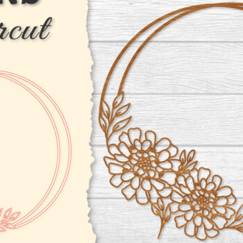 Intra απο ξύλο plywood  Χρώμα wenge 3mm-4mm πάχος - Πλαίσιο Λουλούδι Στρογγυλά ΔΕΜΑΤΑ κοπής με λέιζερ Δίασταση 20x20 cm INTRAFABR-106434984 - Image 5