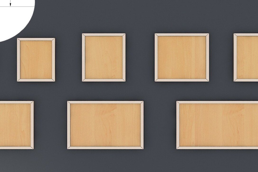 Intra απο ξύλο plywood  Χρώμα wenge 3mm-4mm πάχος - Αρχεία αποκοπής λέιζερ καρέ, καρέ φωτογραφιών 38 Δίασταση 127x127 cm INTRAFABR-77143026